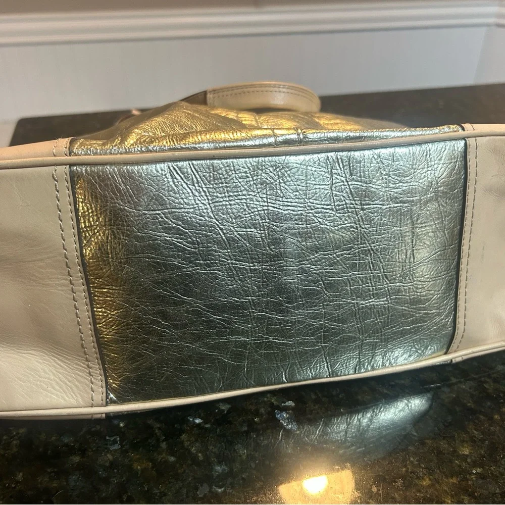 Coach Gold Metallic Tote Bag - Picture 3 of 9